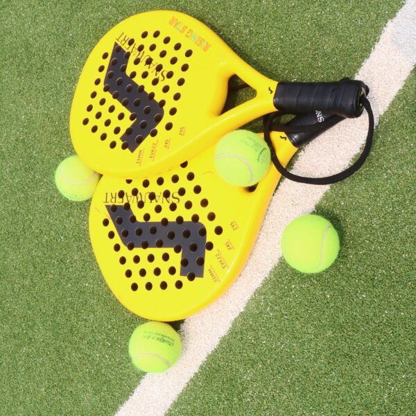 Yellow padel rackets